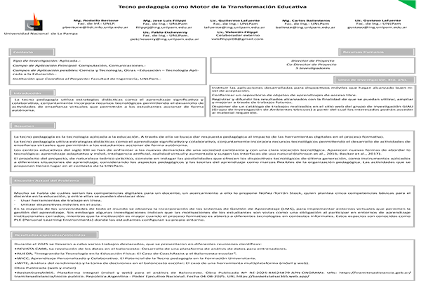 Tecno Pedagogía como Motor de la Transformación Educativa